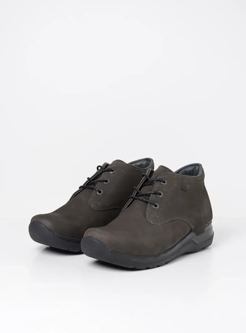 DAMES Wolky Hoge Veterschoenen|Wandelschoenen<Truth HV - asfalt nubuck