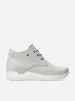 DAMES Wolky Hoge Veterschoenen|Wandelschoenen<Truth HV - lichtgrijs nubuck