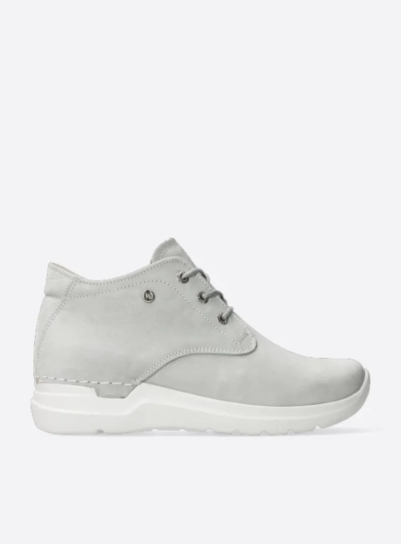 DAMES Wolky Hoge Veterschoenen|Wandelschoenen<Truth HV - lichtgrijs nubuck