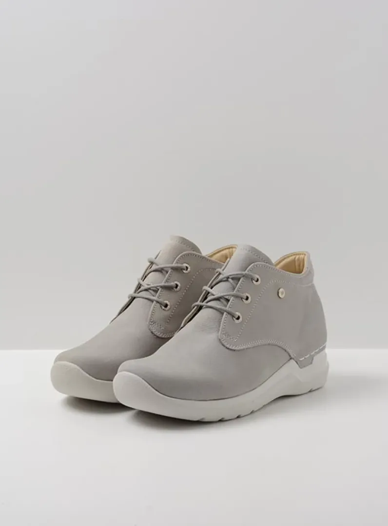 DAMES Wolky Hoge Veterschoenen|Wandelschoenen<Truth HV - lichtgrijs nubuck