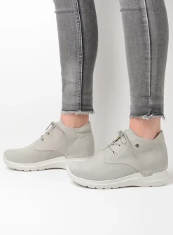 DAMES Wolky Hoge Veterschoenen|Wandelschoenen<Truth HV - lichtgrijs nubuck