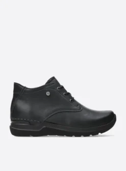 DAMES Wolky Hoge Veterschoenen|Wandelschoenen<Truth HV - zwart leer