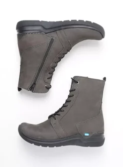 DAMES Wolky Hoge Veterschoenen|Veterlaarzen<Viper - asfalt nubuck