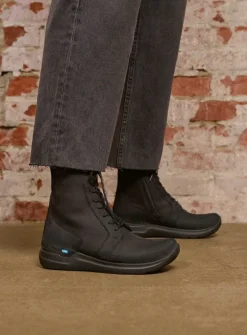 DAMES Wolky Hoge Veterschoenen|Veterlaarzen<Viper - zwart nubuck