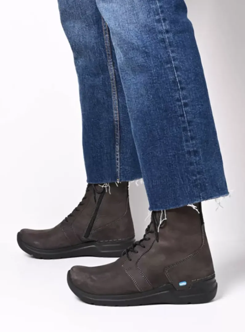 DAMES Wolky Hoge Veterschoenen|Veterlaarzen<Viper HV - asfalt nubuck