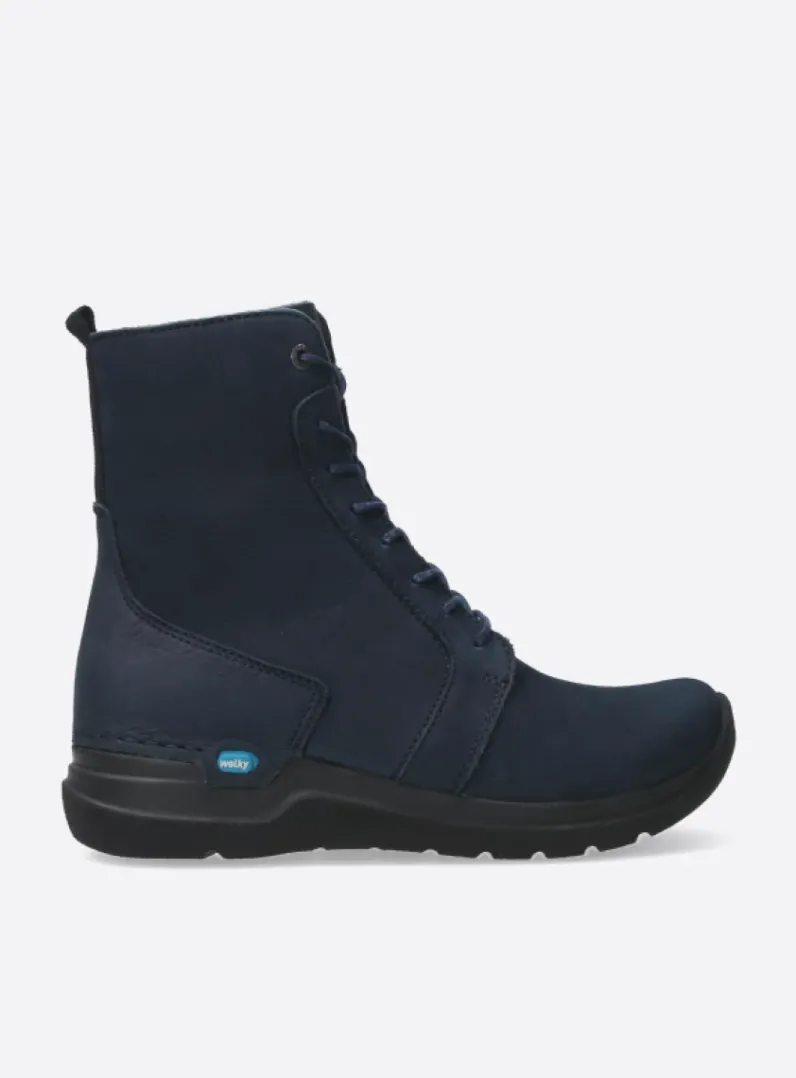 DAMES Wolky Hoge Veterschoenen|Veterlaarzen<Viper HV - denim blauw nubuck