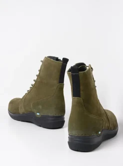 DAMES Wolky Hoge Veterschoenen|Veterlaarzen<Viper HV - pesto groen nubuck