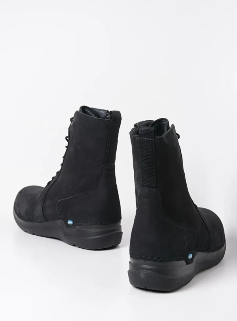 DAMES Wolky Hoge Veterschoenen|Veterlaarzen<Viper HV - zwart nubuck