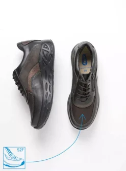 DAMES Wolky Lage Veterschoenen|Wandelschoenen<Vitality S2F - asfalt combi stretch leer