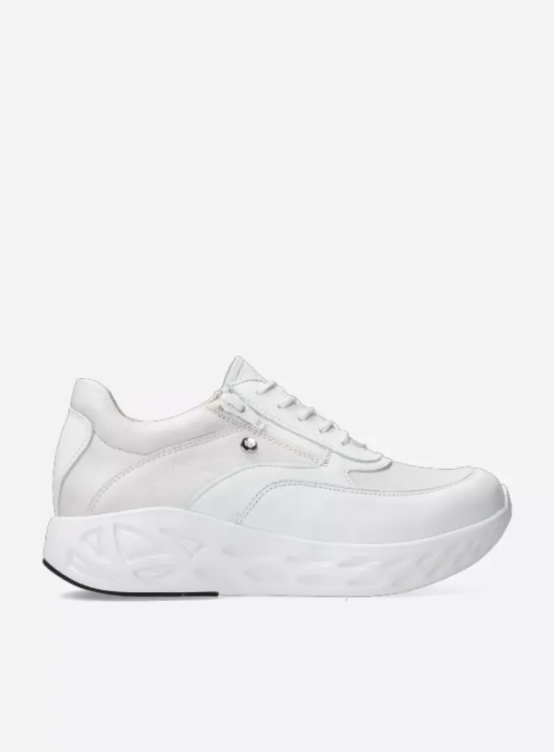 DAMES Wolky Lage Veterschoenen|Wandelschoenen<Vitality S2F - wit/gebroken combi stretch leer