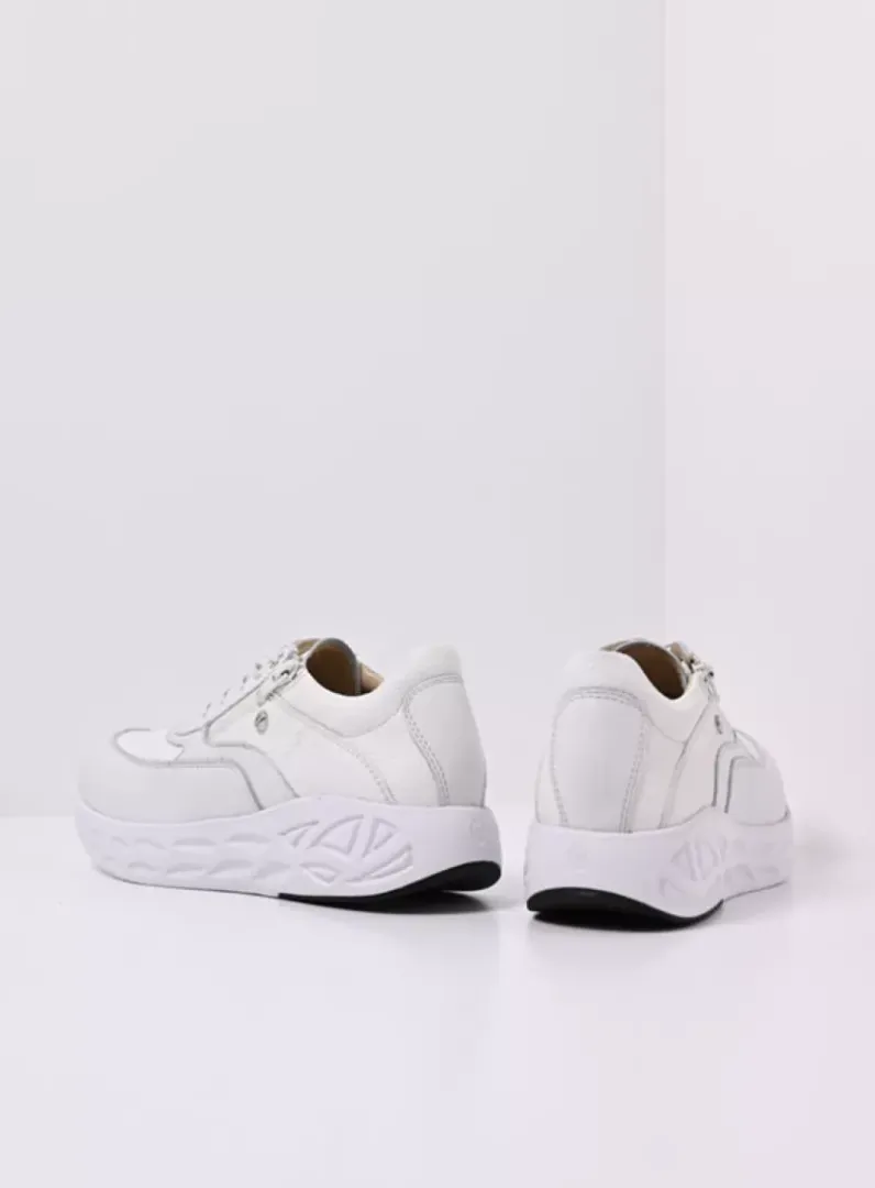 DAMES Wolky Lage Veterschoenen|Wandelschoenen<Vitality S2F - wit/gebroken combi stretch leer