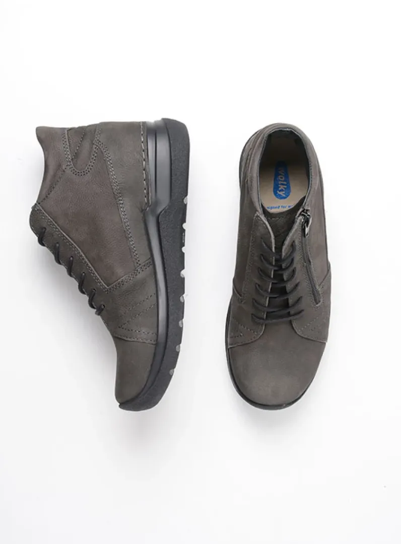 DAMES Wolky Hoge Veterschoenen|Wandelschoenen<Why - asfalt nubuck