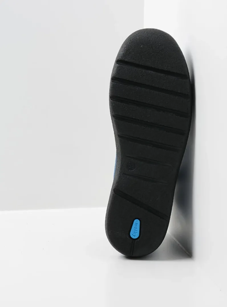 DAMES Wolky Hoge Veterschoenen|Wandelschoenen<Why - atlantisch blauw nubuck