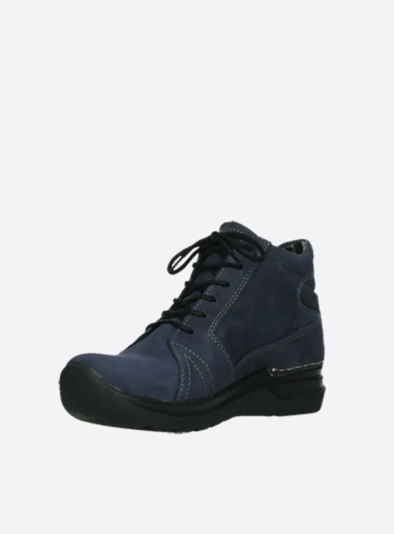 DAMES Wolky Hoge Veterschoenen|Wandelschoenen<Why - paars nubuck
