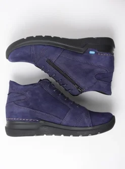 DAMES Wolky Hoge Veterschoenen|Wandelschoenen<Why - paars nubuck