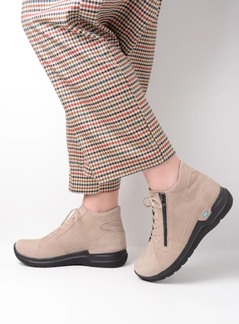 DAMES Wolky Hoge Veterschoenen|Herfst/Winter<Why - safari nubuck