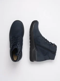 DAMES Wolky Hoge Veterschoenen|Wandelschoenen<Whynot - blauw nubuck
