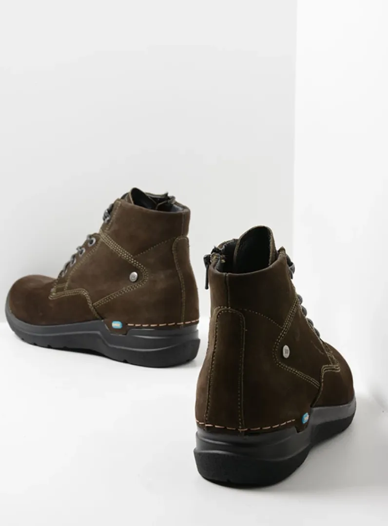 DAMES Wolky Hoge Veterschoenen|Wandelschoenen<Whynot - cactus nubuck