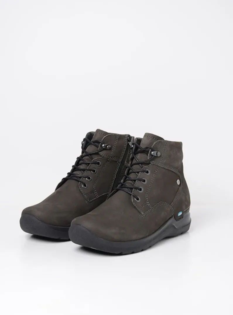 DAMES Wolky Hoge Veterschoenen|Wandelschoenen<Whynot HV - asfalt nubuck