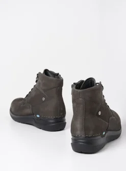 DAMES Wolky Hoge Veterschoenen|Wandelschoenen<Whynot HV - asfalt nubuck