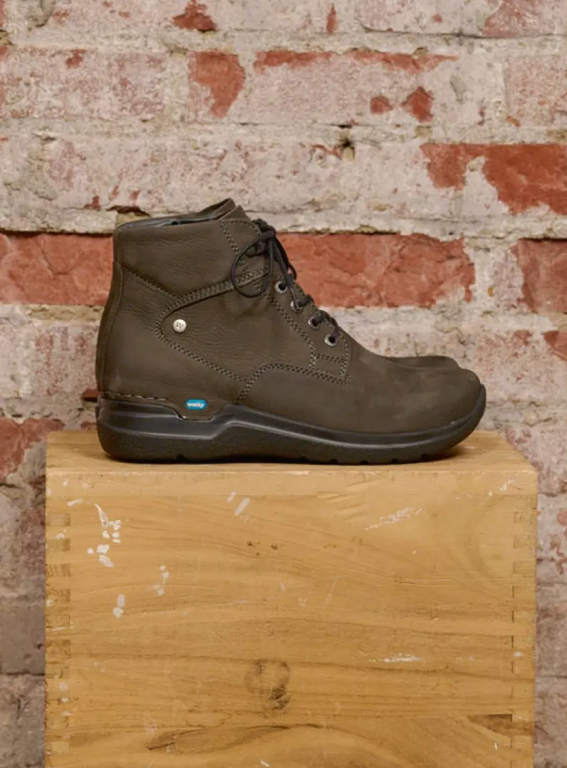 DAMES Wolky Hoge Veterschoenen|Wandelschoenen<Whynot HV - asfalt nubuck