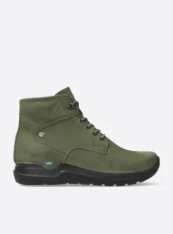 DAMES Wolky Hoge Veterschoenen|Wandelschoenen<Whynot HV - pesto groen nubuck