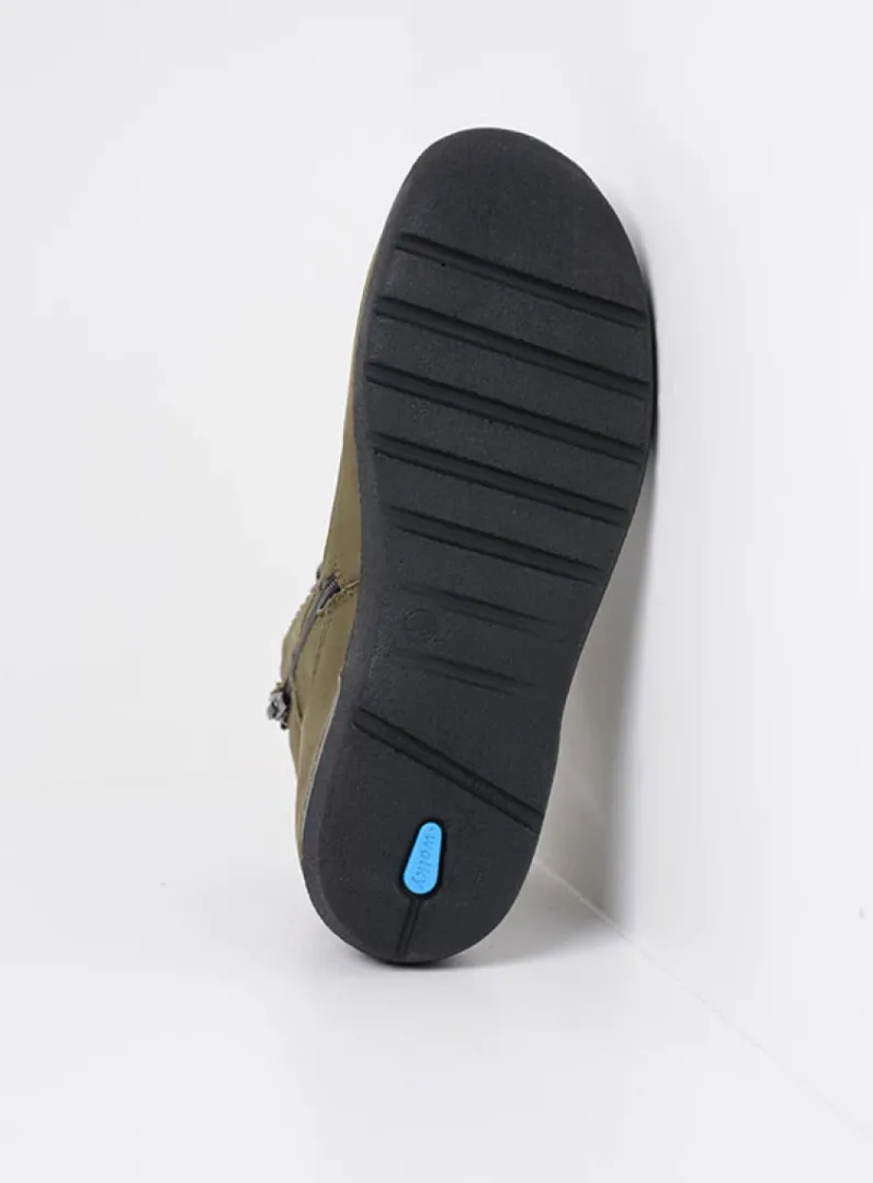 DAMES Wolky Hoge Veterschoenen|Wandelschoenen<Whynot HV - pesto groen nubuck