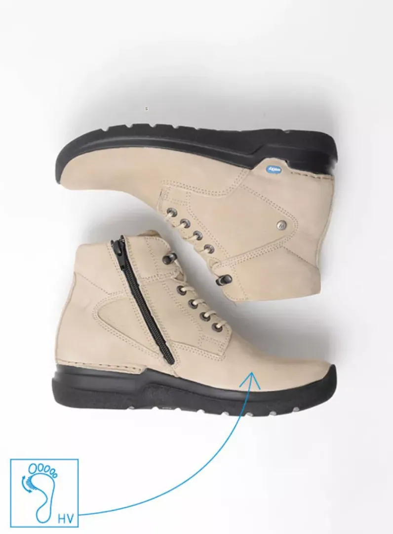 DAMES Wolky Hoge Veterschoenen|Wandelschoenen<Whynot HV - safari nubuck