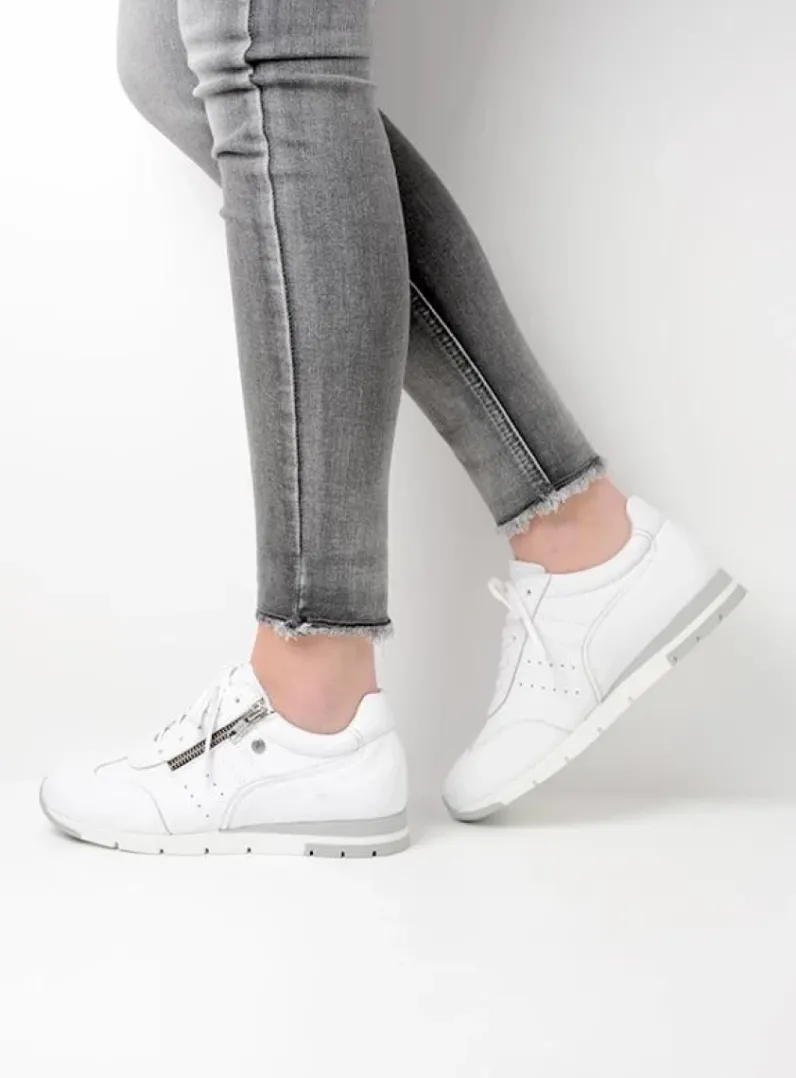 DAMES Wolky Lage Veterschoenen|Sneakers<Yell XW - wit leer