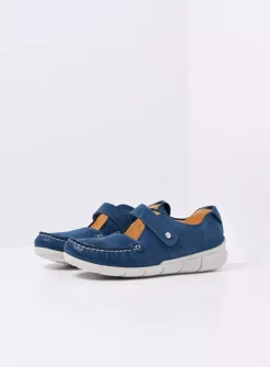 DAMES Wolky Bandschoenen<Yukon - blauw effectleer