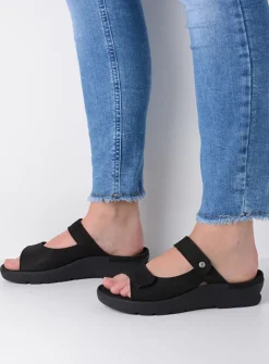 DAMES Wolky Slippers<Zaandam - zwart nubuck