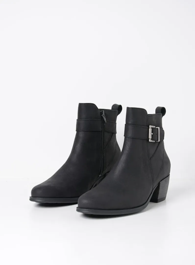 DAMES Wolky Herfst/Winter|Enkellaarsjes<Zavalla HV - zwart nubuck