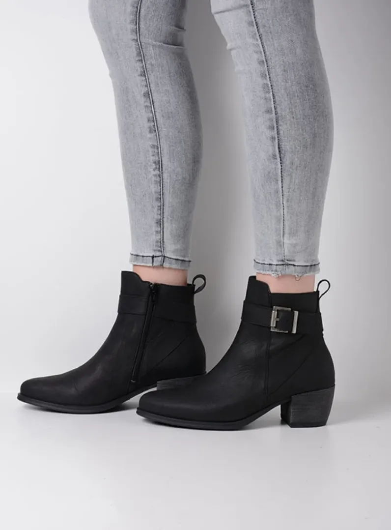 DAMES Wolky Herfst/Winter|Enkellaarsjes<Zavalla HV - zwart nubuck