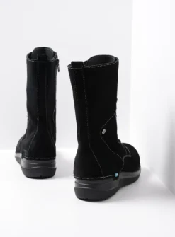 DAMES Wolky Hoge Veterschoenen|Veterlaarzen<Zigzag - zwart suede